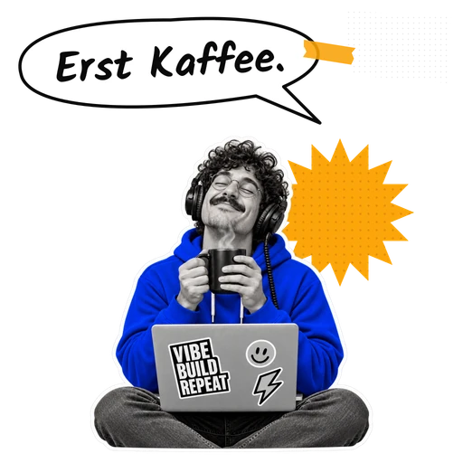 Karl-Dieter sagt: Erst Kaffee.